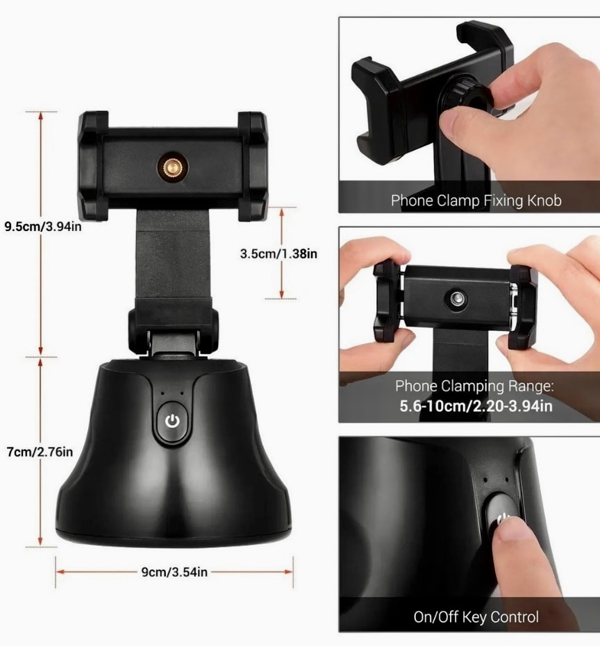 GIMBAL ROBOT CAMARA SELFIE SEGIMIENTO 360 TIKTOK FOTO 2400507