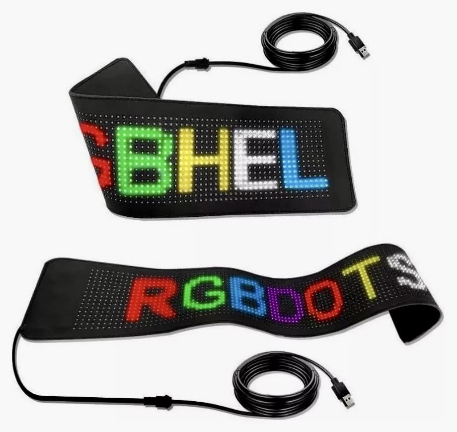 LETRERO FLEXIBLE MULTILED COLORES FRASES USB BLUETOOTH 1664 0