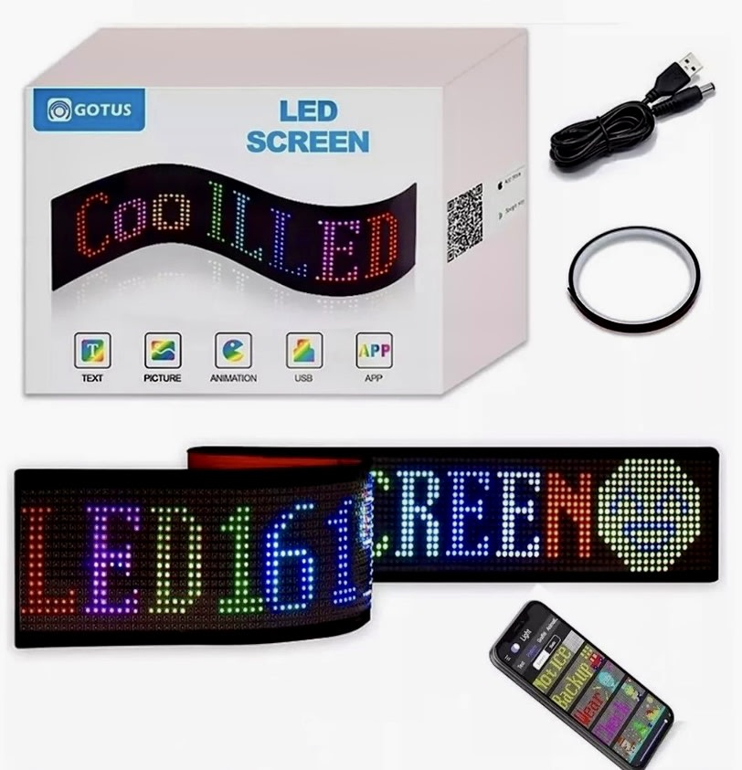 LETRERO FLEXIBLE MULTILED COLORES FRASES USB BLUETOOTH 16642