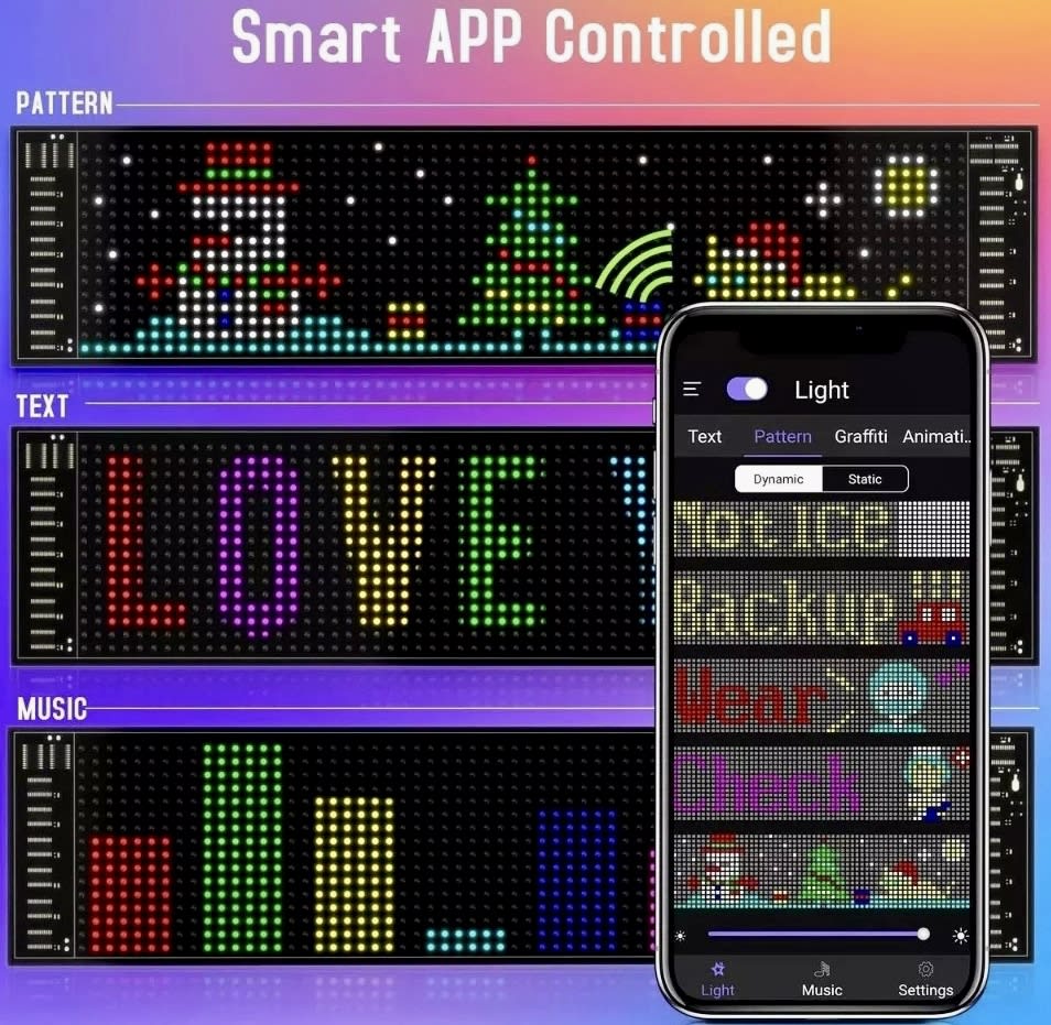 LETRERO FLEXIBLE MULTILED COLORES FRASES USB BLUETOOTH 16644