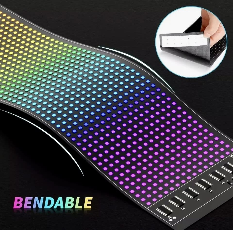 LETRERO FLEXIBLE MULTILED COLORES FRASES USB BLUETOOTH 16646