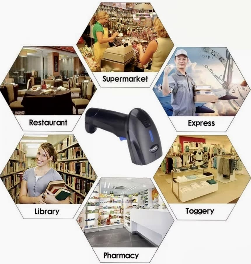 LECTOR DE CODIGOS DE BARRA BLUETOOTH INALAMBRICO 2.4G 221049 | Mayorista 7