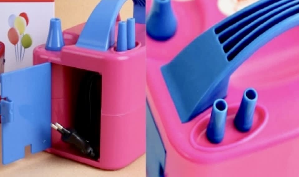 INFLADOR DE GLOBO ELECTRICO 2 SALIDAS 220V 730056