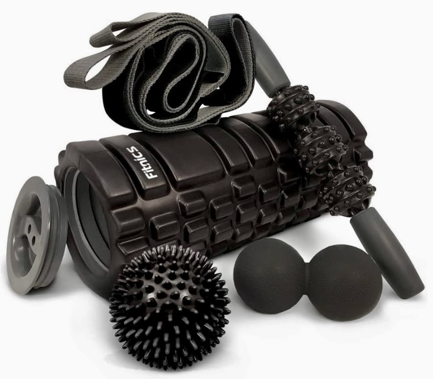 RODILLO CON SET 5 ELONGACION Y MASAJES FITNICS ROLLER FOAM 0