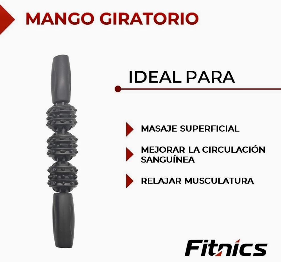 RODILLO CON SET 5 ELONGACION Y MASAJES FITNICS ROLLER FOAM4