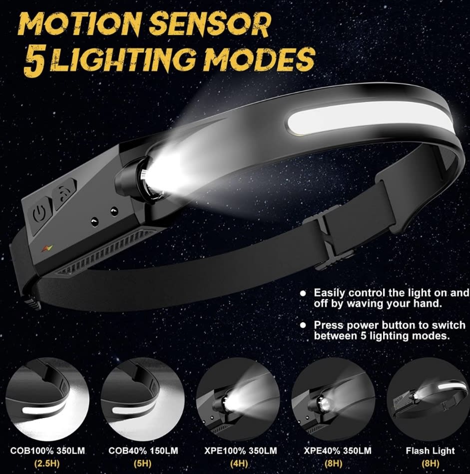 LINTERNA LED FRONTAL CINTI 350LM SENSOR MANO RECARGA 27011237