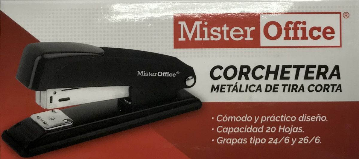 CORCHETERA 26/6 20 HJAS NEGRA TIRA CORTA MISTER OFFICE 74121
