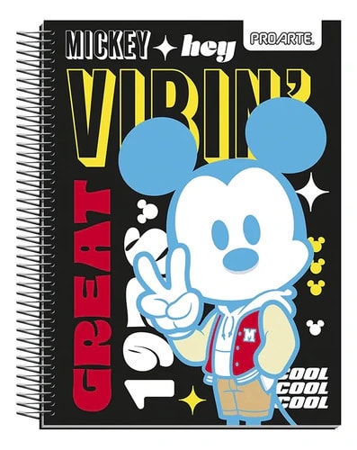 CUADERNO TRIPLE 150 HJS 3 MATERIAS MICKEY FLOCKED PROARTE 34596-22