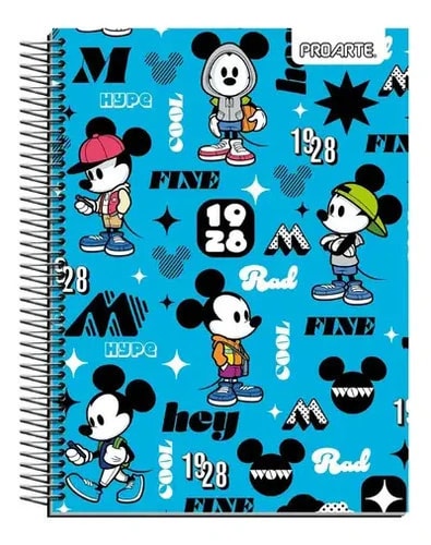CUADERNO TRIPLE 150 HJS 3 MATERIAS MICKEY FLOCKED PROARTE 34596-23
