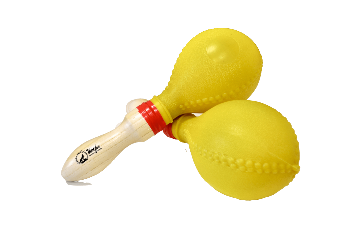 PAR DE MARACA GRANDE PLASTICA 22 CM 1