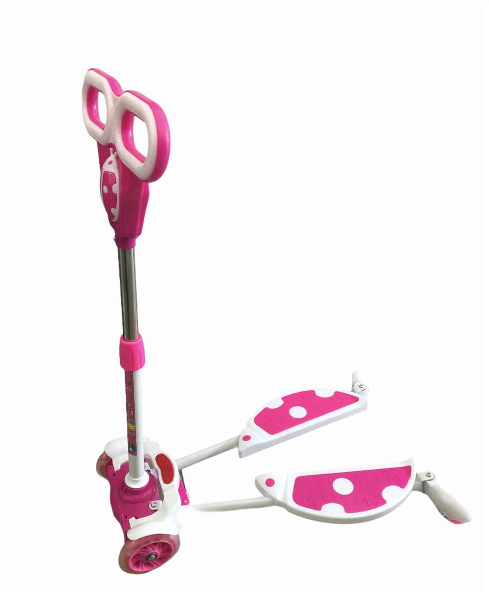 SCOOTER 4 RUEDAS TIJERA METALICO/PASTICO C/LUZ 161475