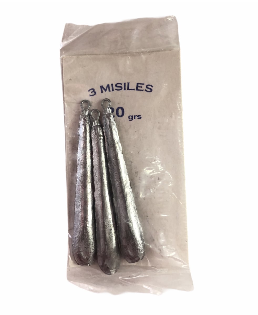 MISILES DE PESCA FORMA DE GOTA S/M2