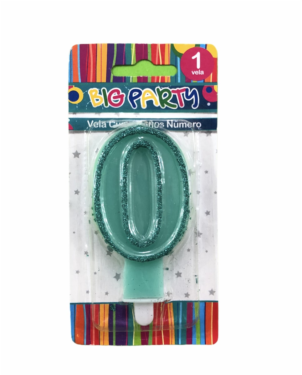 VELA DE CUMPLEAÑOS N° 0 8CM BIG PARTY 1