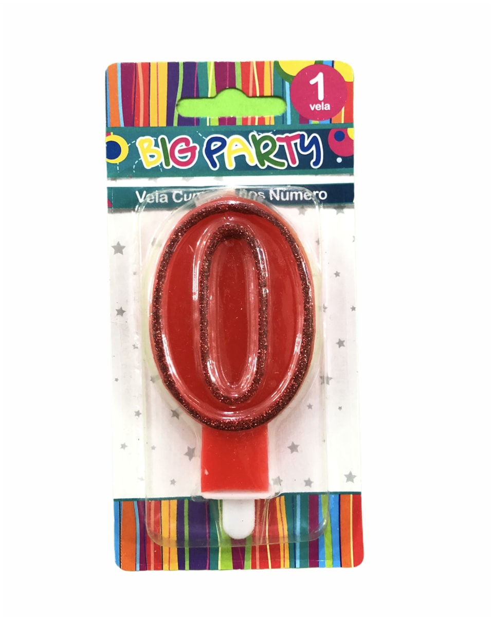 VELA DE CUMPLEAÑOS N° 0 8CM BIG PARTY4