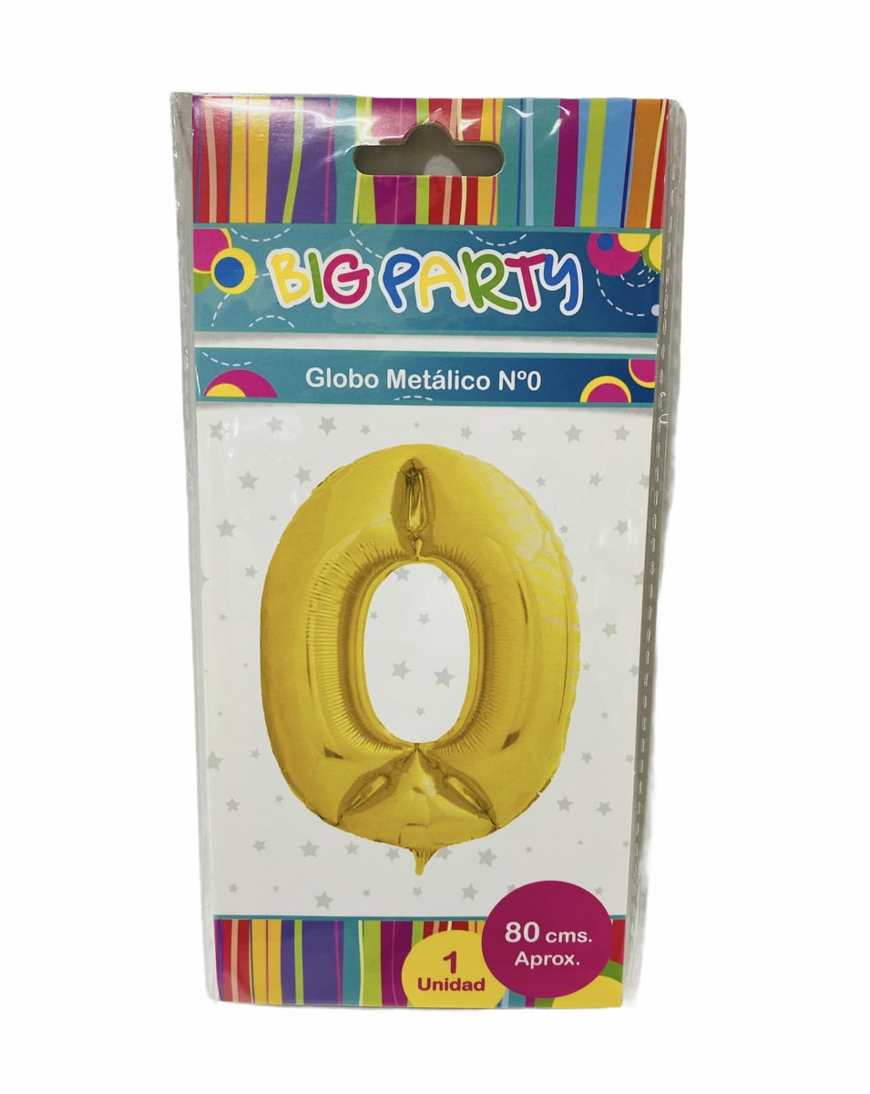 GLOBO N° 0 80 CM METALICO HELIO O AIRE BIG PARTY4