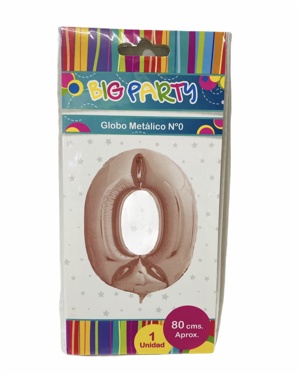 GLOBO N° 0 80 CM METALICO HELIO O AIRE BIG PARTY5