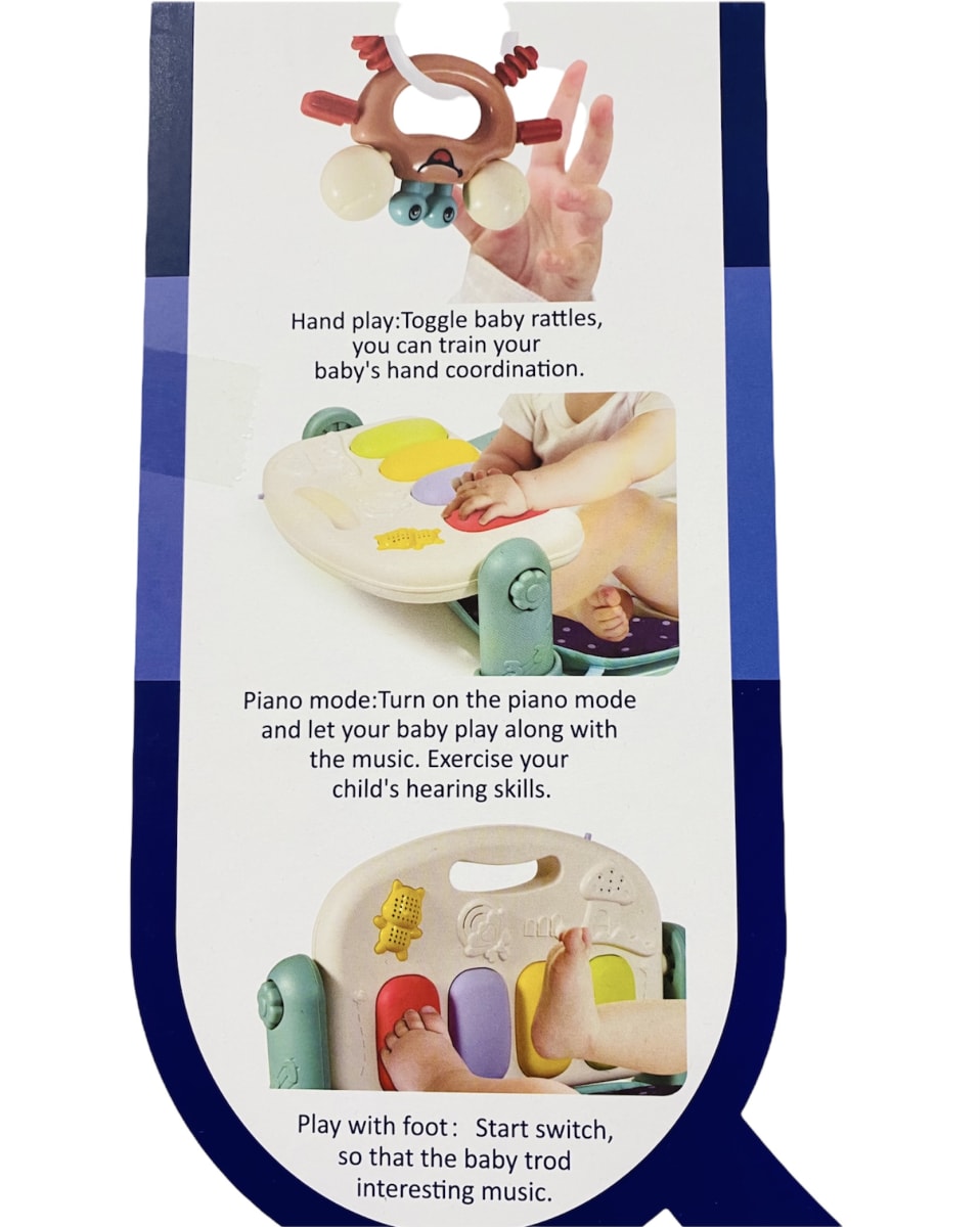 GIMNASIO BEBE PIANO Y SONAJEROS ROSADO (PILAS NO INCLUIDA) OTE06501601