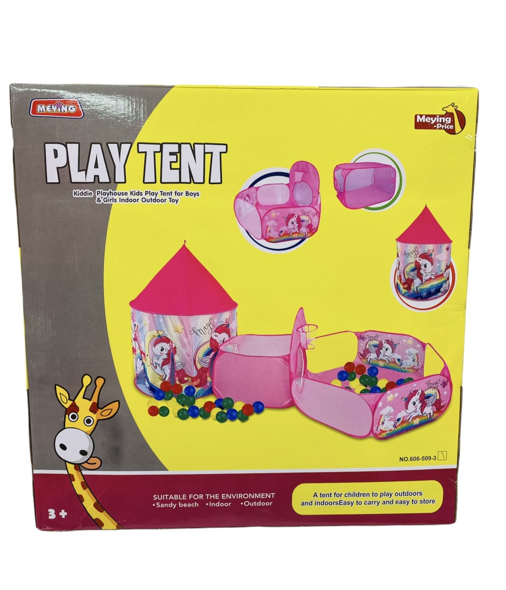 CARPA CASTILLO 3 EN 1 ROSADA UNICORNIO 606-509-34