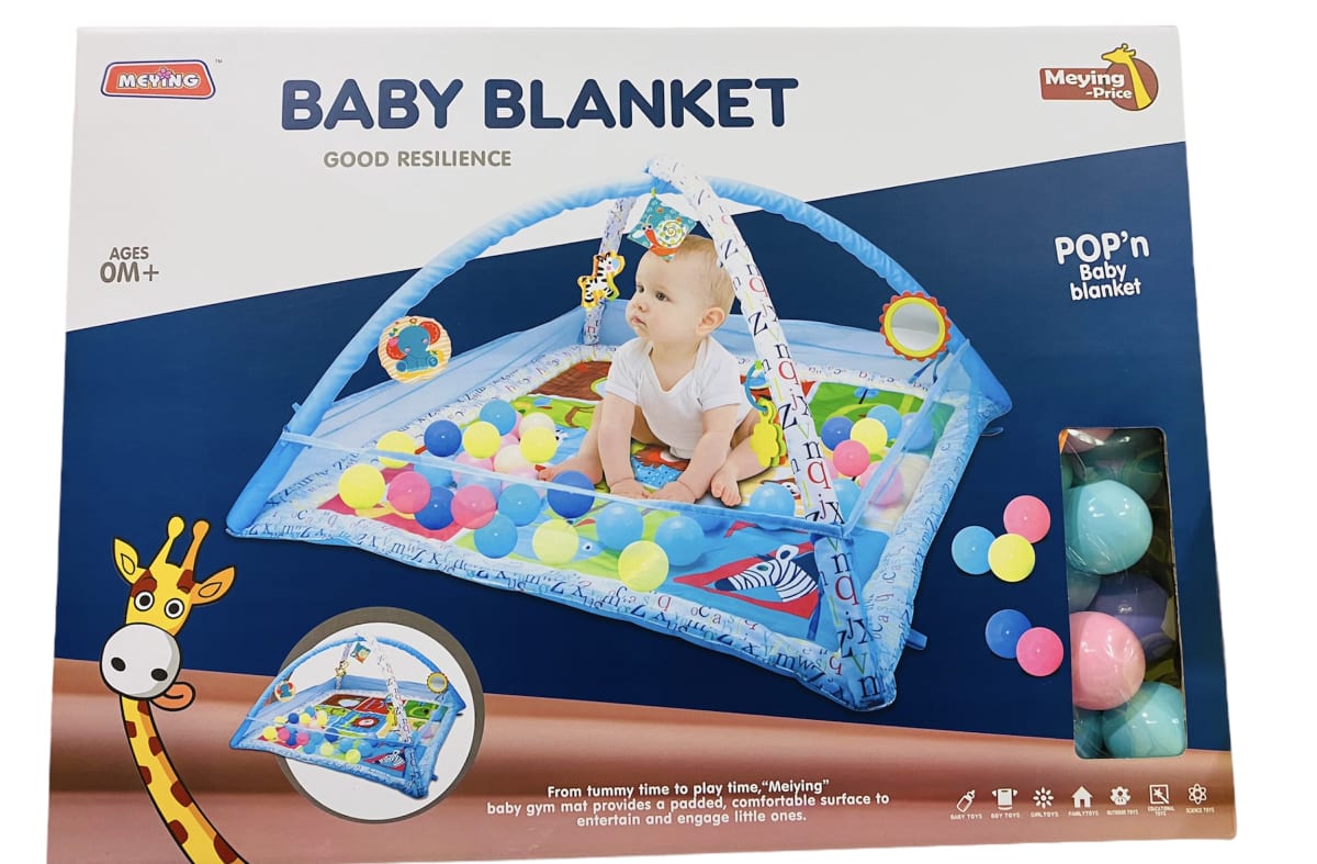 GIMNASIO PARA BEBE C/PELOTAS 30 UNID. AZUL 023-27B1