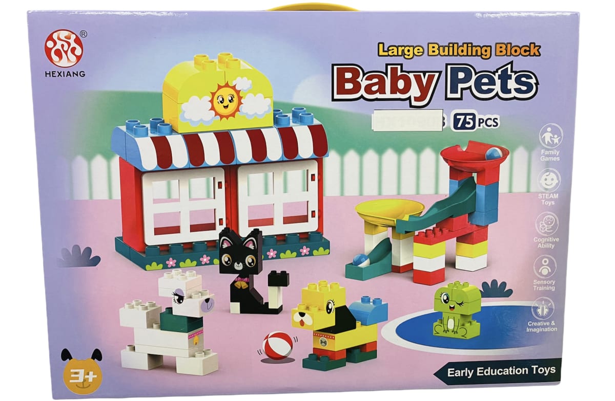 BLOQUES ARMABLES ANIMALES 75 PCS EN CAJA OTG09301912