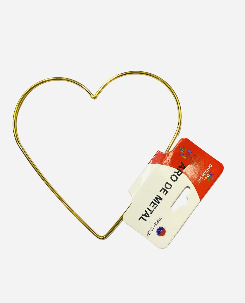 CORAZON DE METAL DORADO 15 CM X 3MM DREAM DIY 26512 2