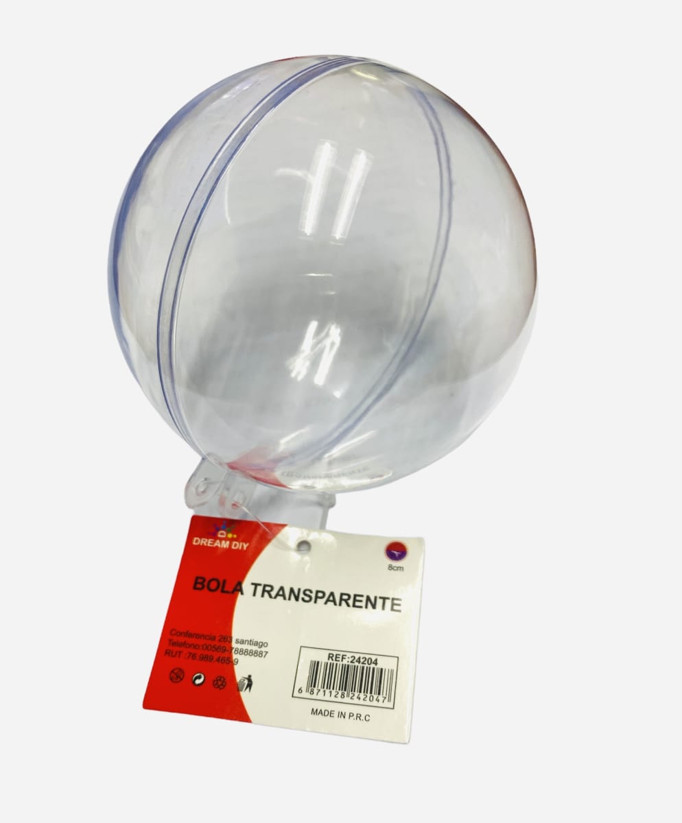 BOLA TRANSPARENTE ACRILICA 8CM. DREAM DIY 24204 1