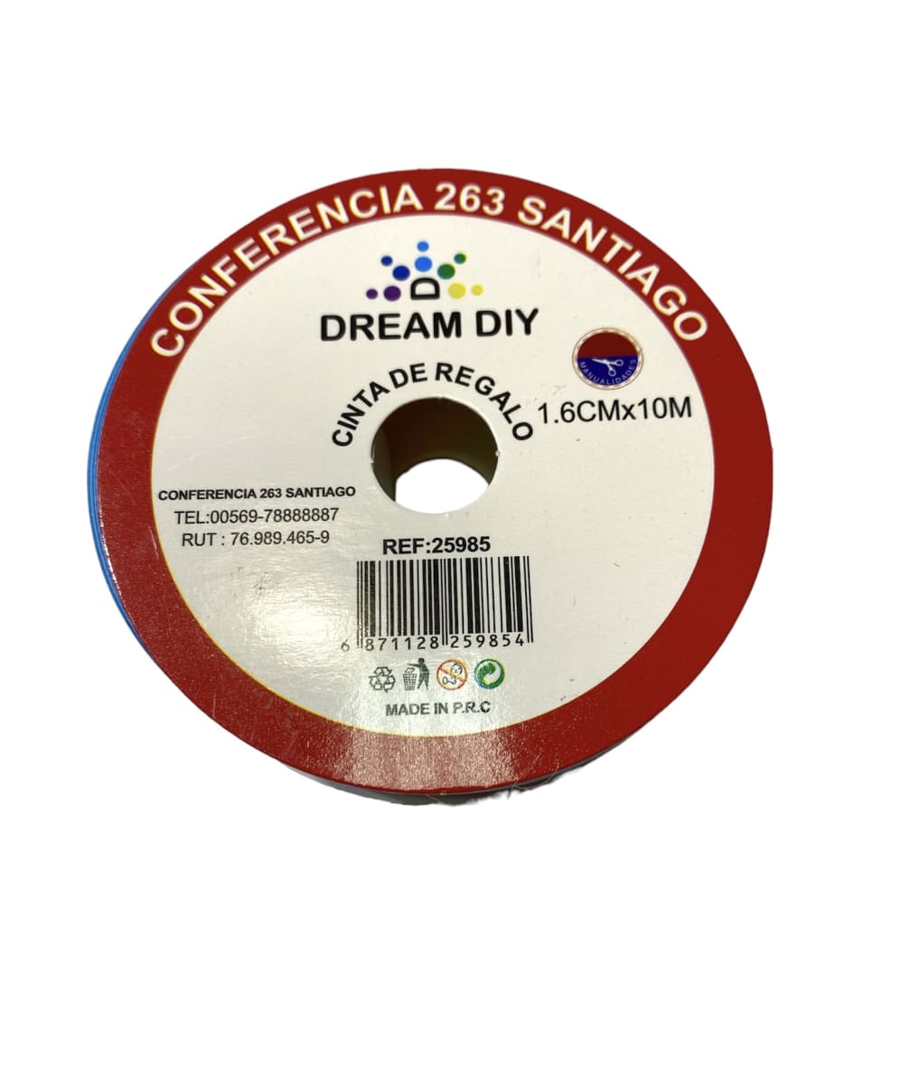 CINTA DE REGALO CELESTE 1.6 CM 10 MT DREAM DIY 259851