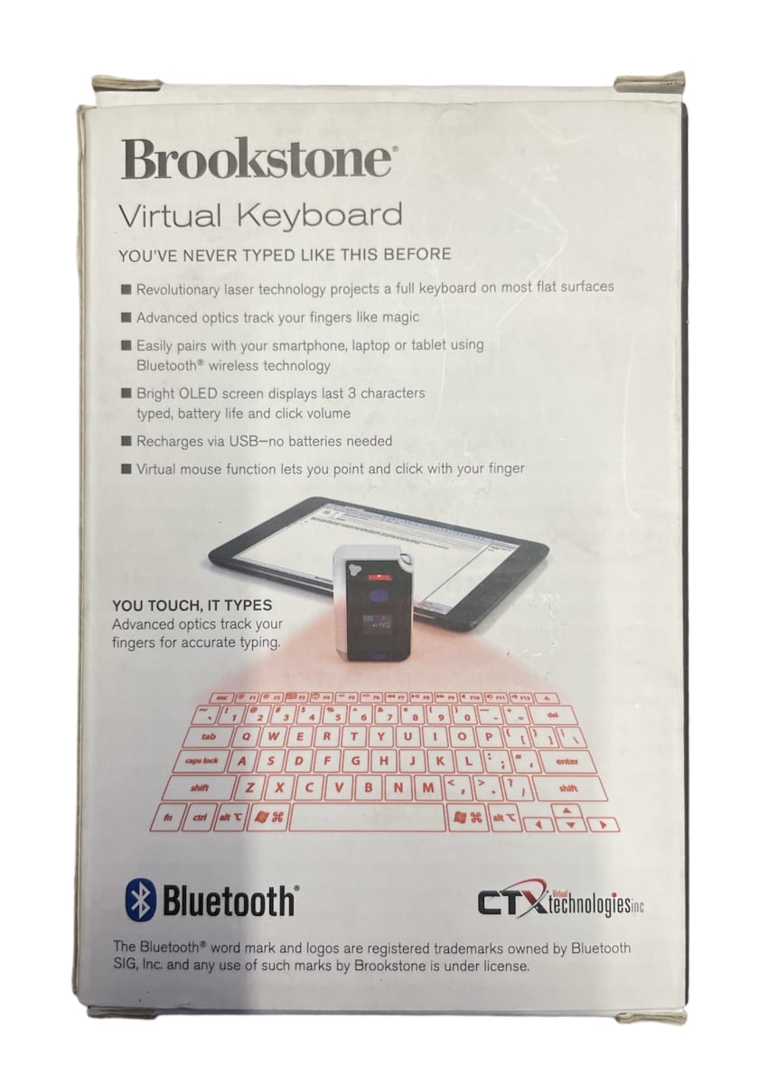 TECLADO VIRTUAL BROOKSTONE BLUETOOTH CARGA USB7