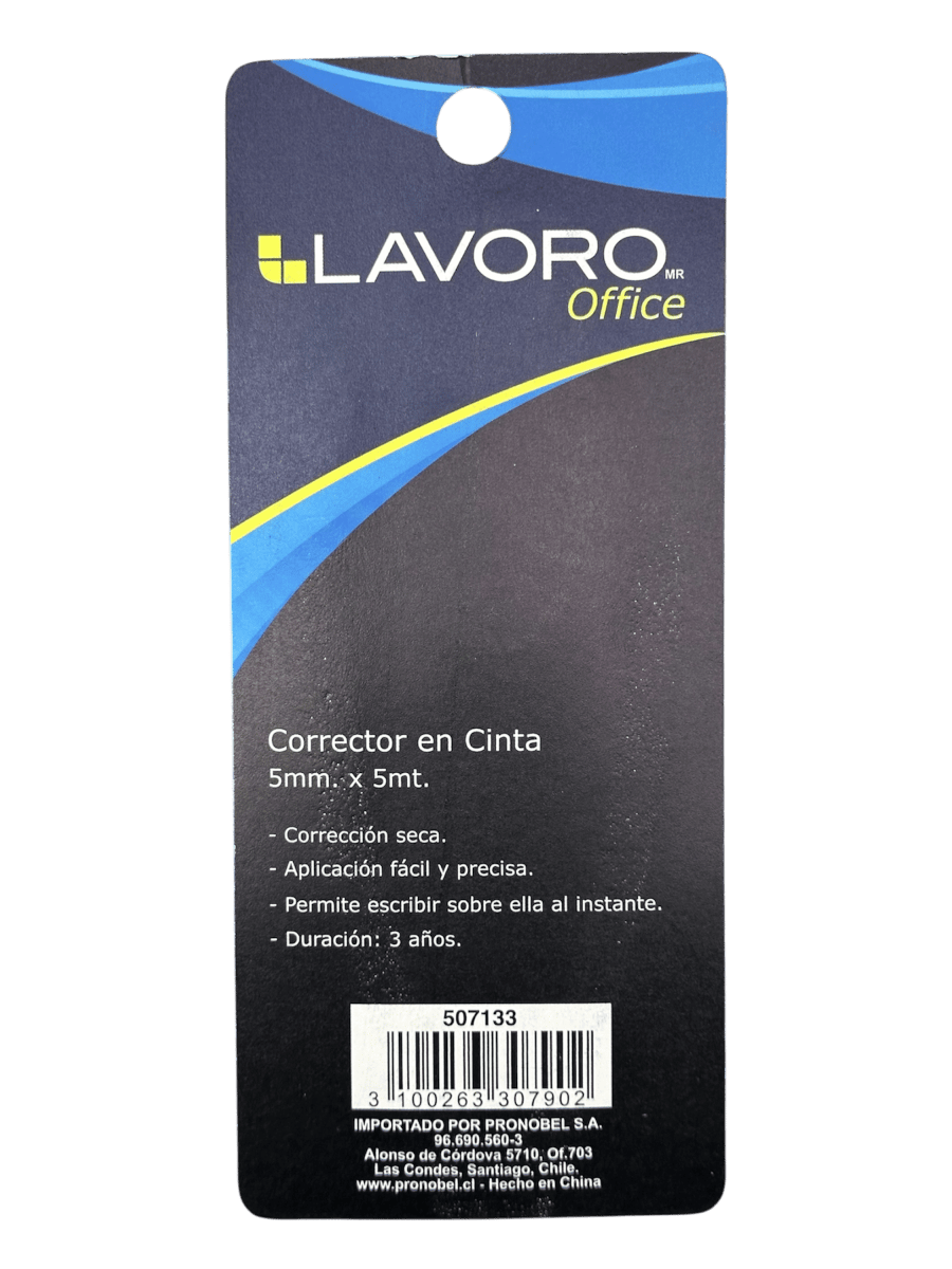 CORRECTOR EN CINTA LAVORO DISPLEY 5 METROS 5071333