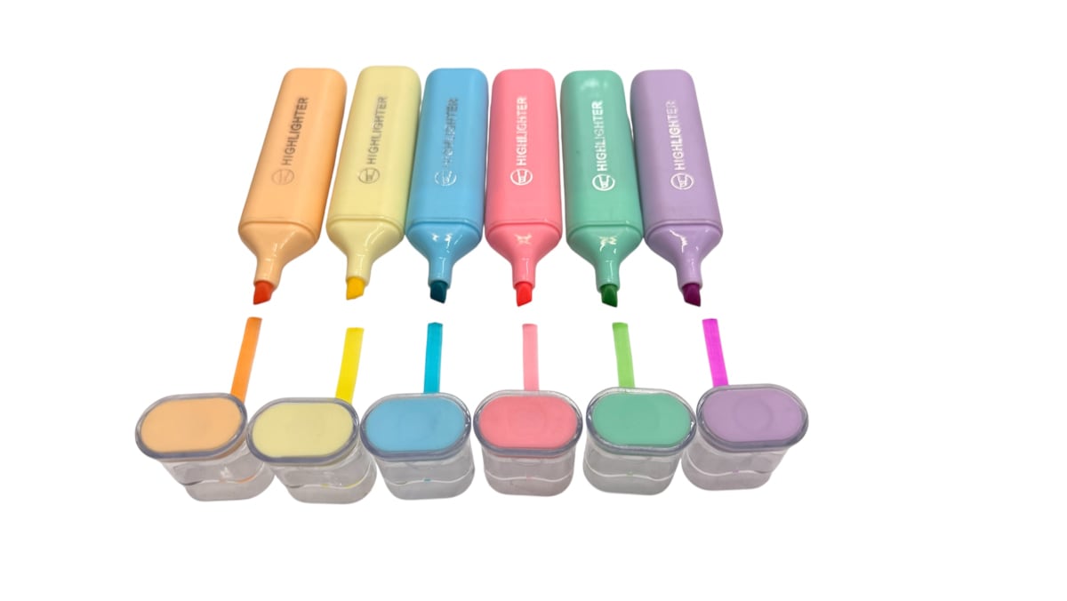 36 DESTACADOR COLORES PASTEL OFICINA HIGHLIGHTER YOKO 72604