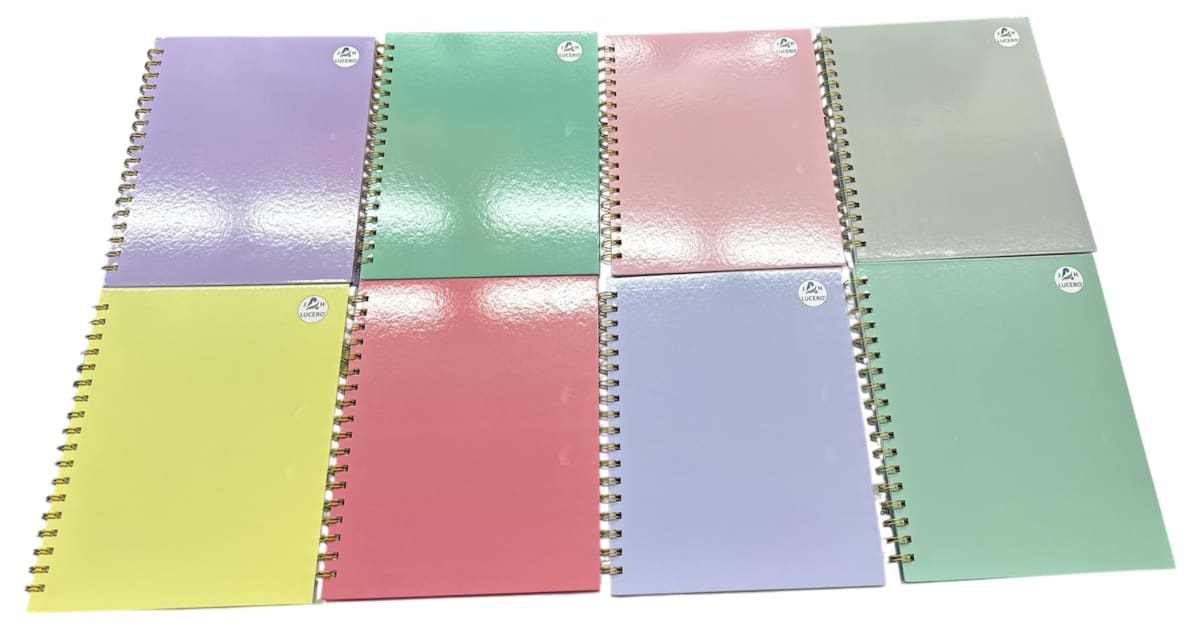 CUADERNO UNIV. MAT. 7 MM. 100 HJAS. TAPA DURA PASTELES LUCERO 24512 0