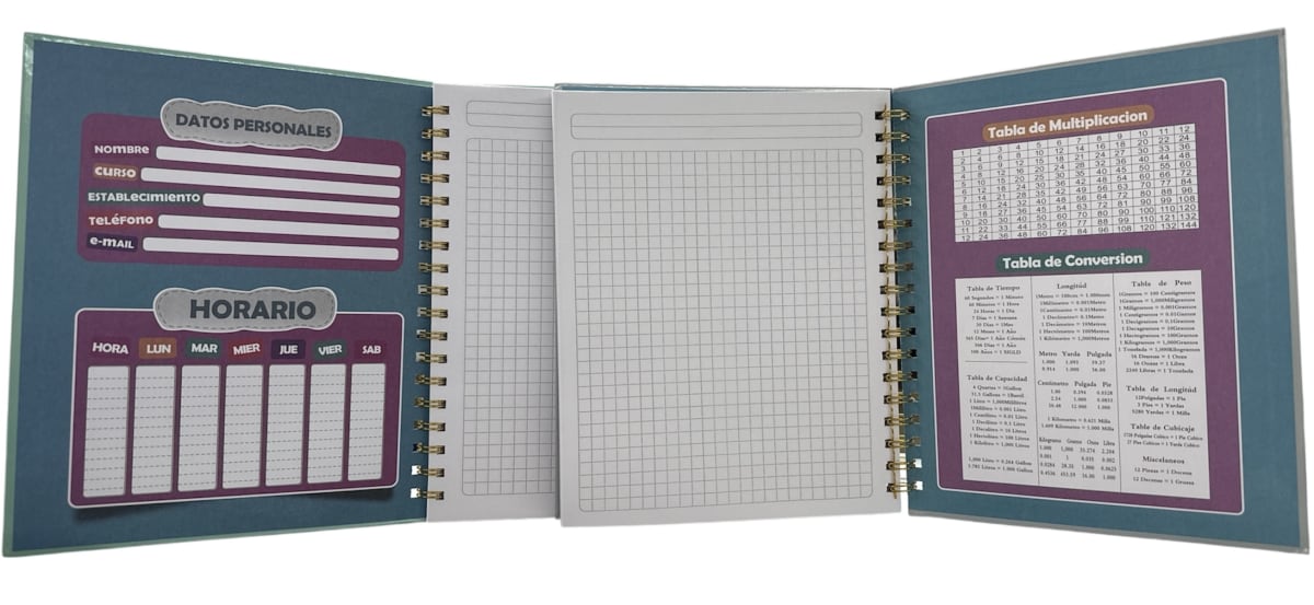 CUADERNO UNIV. MAT. 7 MM. 100 HJAS. TAPA DURA LUCERO 258111