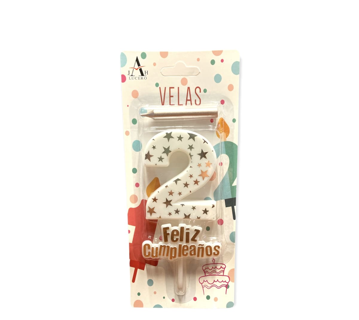 VELA FELIZ CUMPLEAÑOS N°2 PLASTICA 10 CM F3423