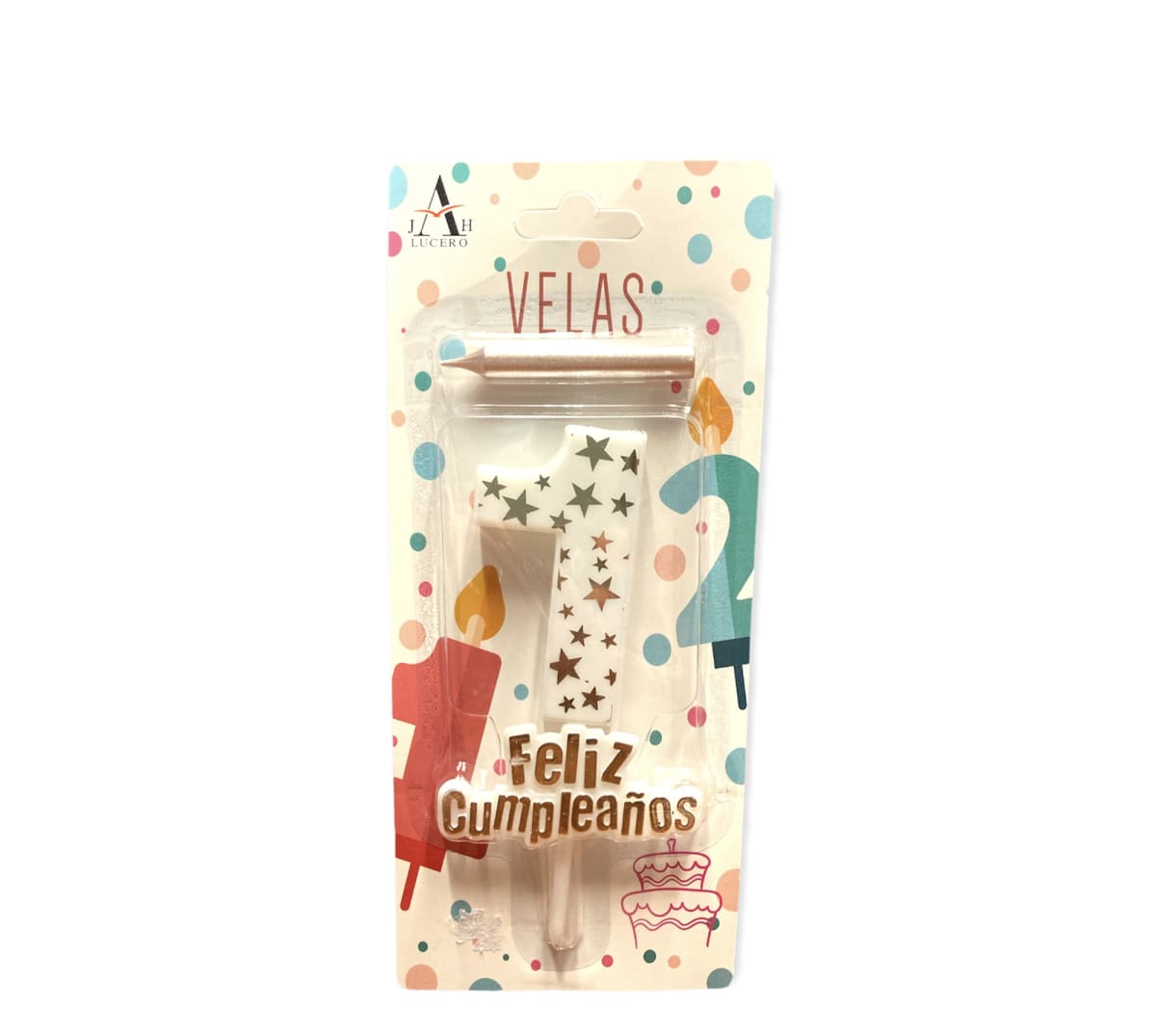 VELA FELIZ CUMPLEAÑOS N°1 PLASTICA 10 CM F3411