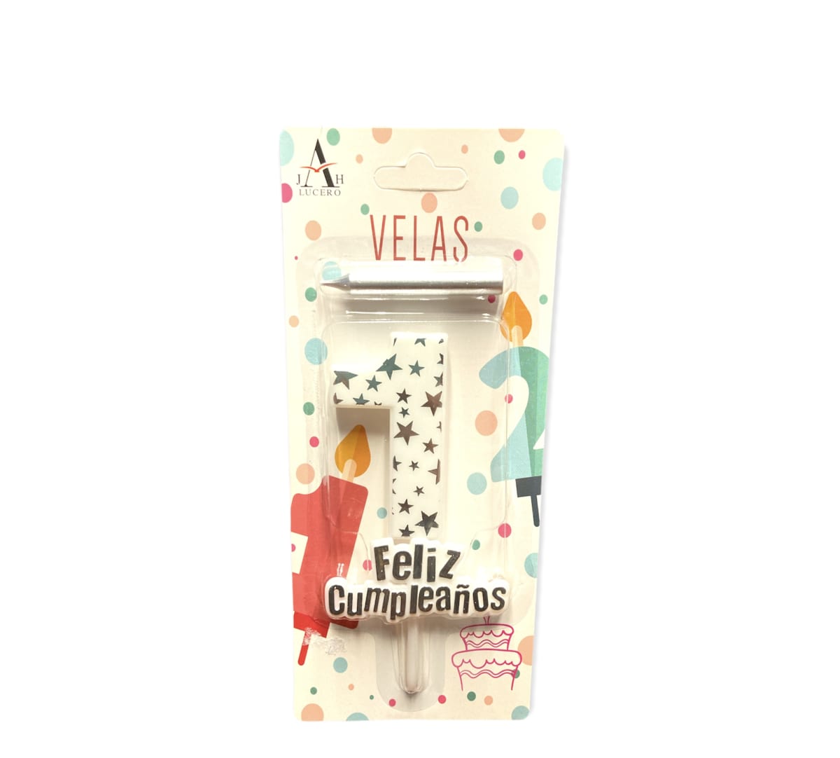 VELA FELIZ CUMPLEAÑOS N°1 PLASTICA 10 CM F3413