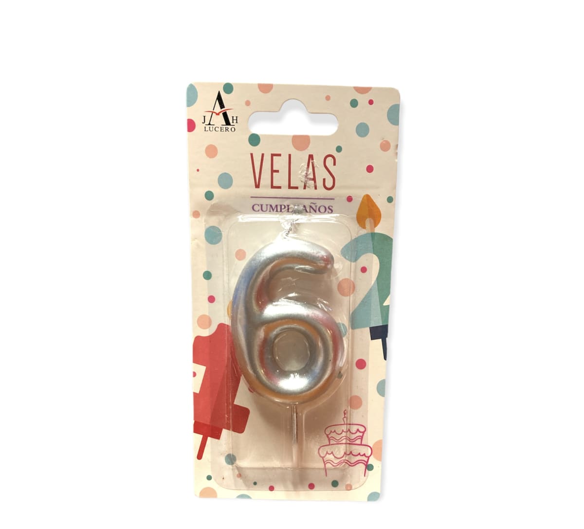VELA CUMPLEAÑOS N°6 7CM F3061