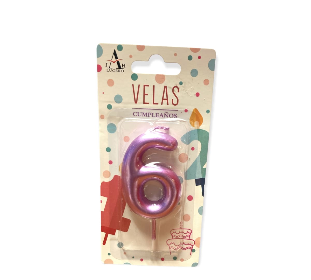 VELA CUMPLEAÑOS N°6 7CM F3063