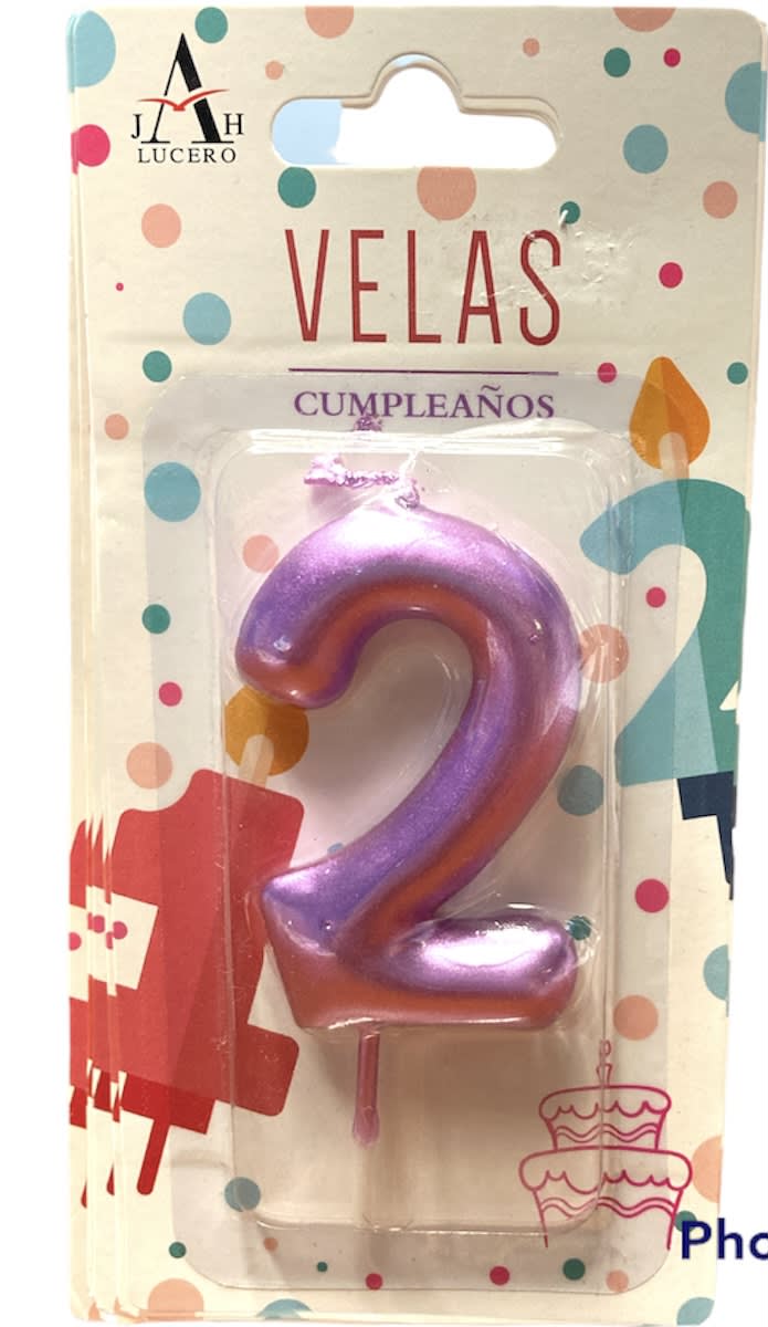 VELA CUMPLEAÑOS N°2 7CM F3021