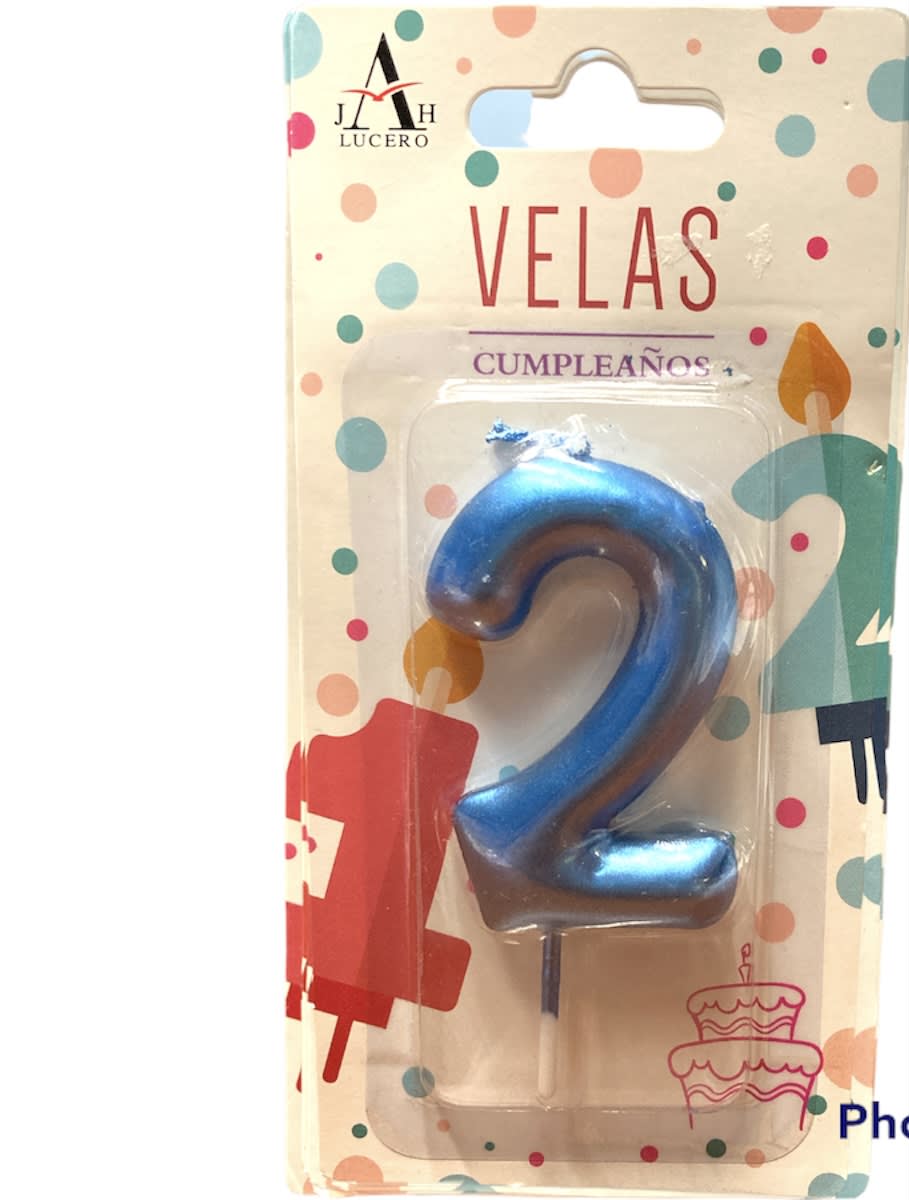 VELA CUMPLEAÑOS N°2 7CM F3022