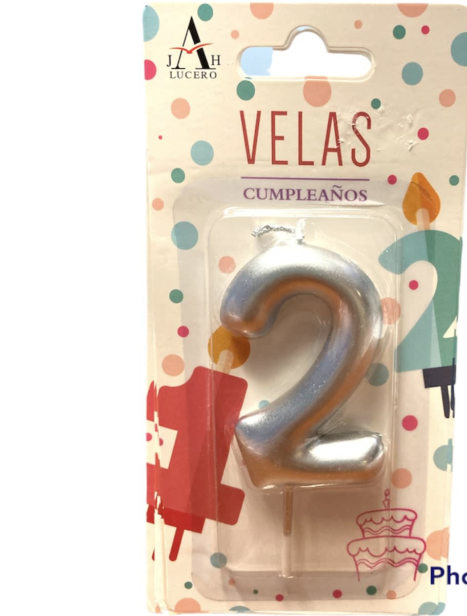 VELA CUMPLEAÑOS N°2 7CM F302 2