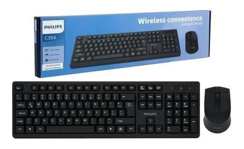 TECLADO Y MOUSE KIT PHILIPS WIRELESS C354 0