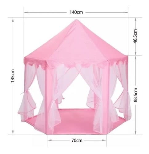 CARPA CASTILLO CON VELO ROSADA 140x135 CM OTG09181493