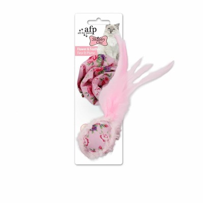 AFP Shabby Chic Flower & Feather Ball AFP Shabby Chic Flower & Feather Ball