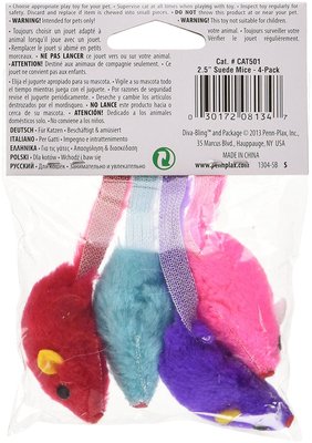 Penn Plax Diva Bling 4 Ratones Felpa Penn Plax Diva Bling 4 Ratones Felpa