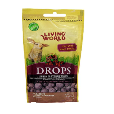 Living World Golosinas Conejos Drops Mora 75 gr Living World Golosinas Conejos Drops Mora 75 gr
