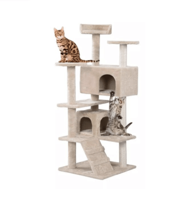 MBPets Rascador con Doble Casa MBPets Rascador con Doble Casa