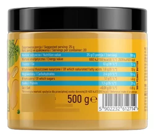 100% PEANUT BUTTER 500 GR SMOOTH2