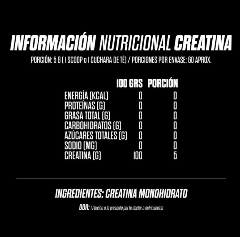 Creatina Monohidratada Gohard 60 Servicios2