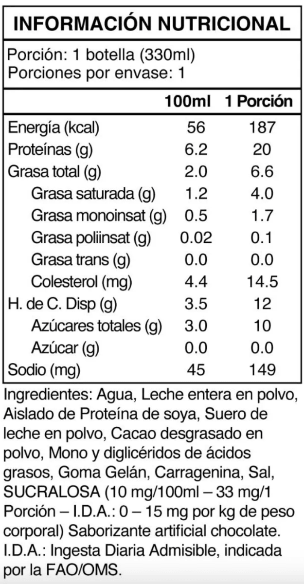 BEBIDA SHAKE PROTEINA FOODTECH3