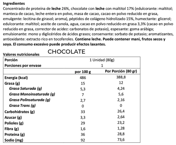 BARRA SPACE PROTEIN XXL 80 G2